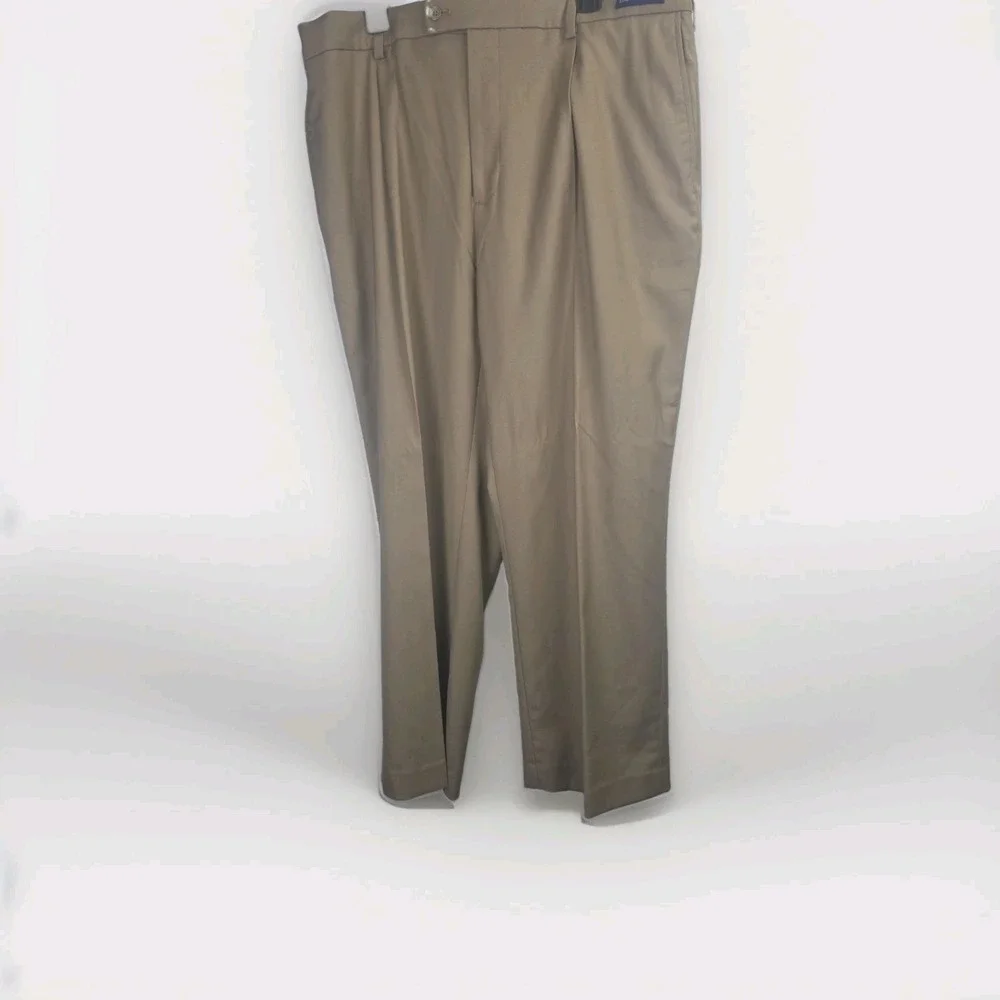 Kilburne & Finch Men's 42W/29 Dress Pants-Beige-Performance-Stretch Waistaband